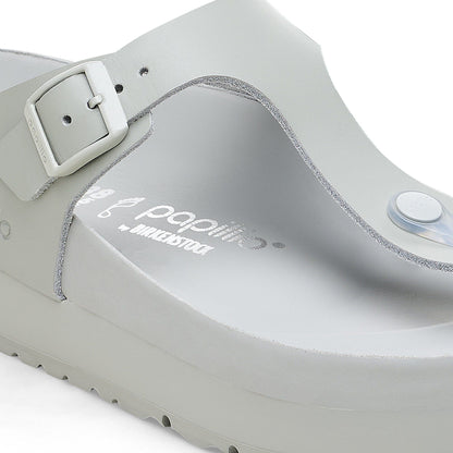 Gizeh Flex Platform Leather in Color Mineral Gray | Birkenstock