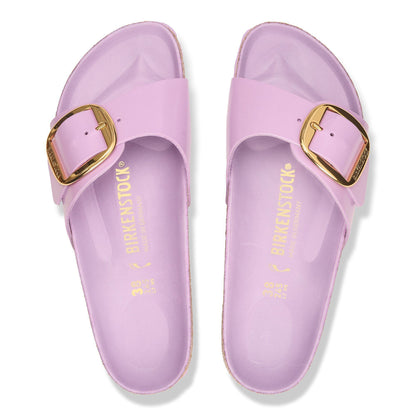 Madrid Big Buckle Natural Leather Patent in Color High Shine Crocus | Birkenstock
