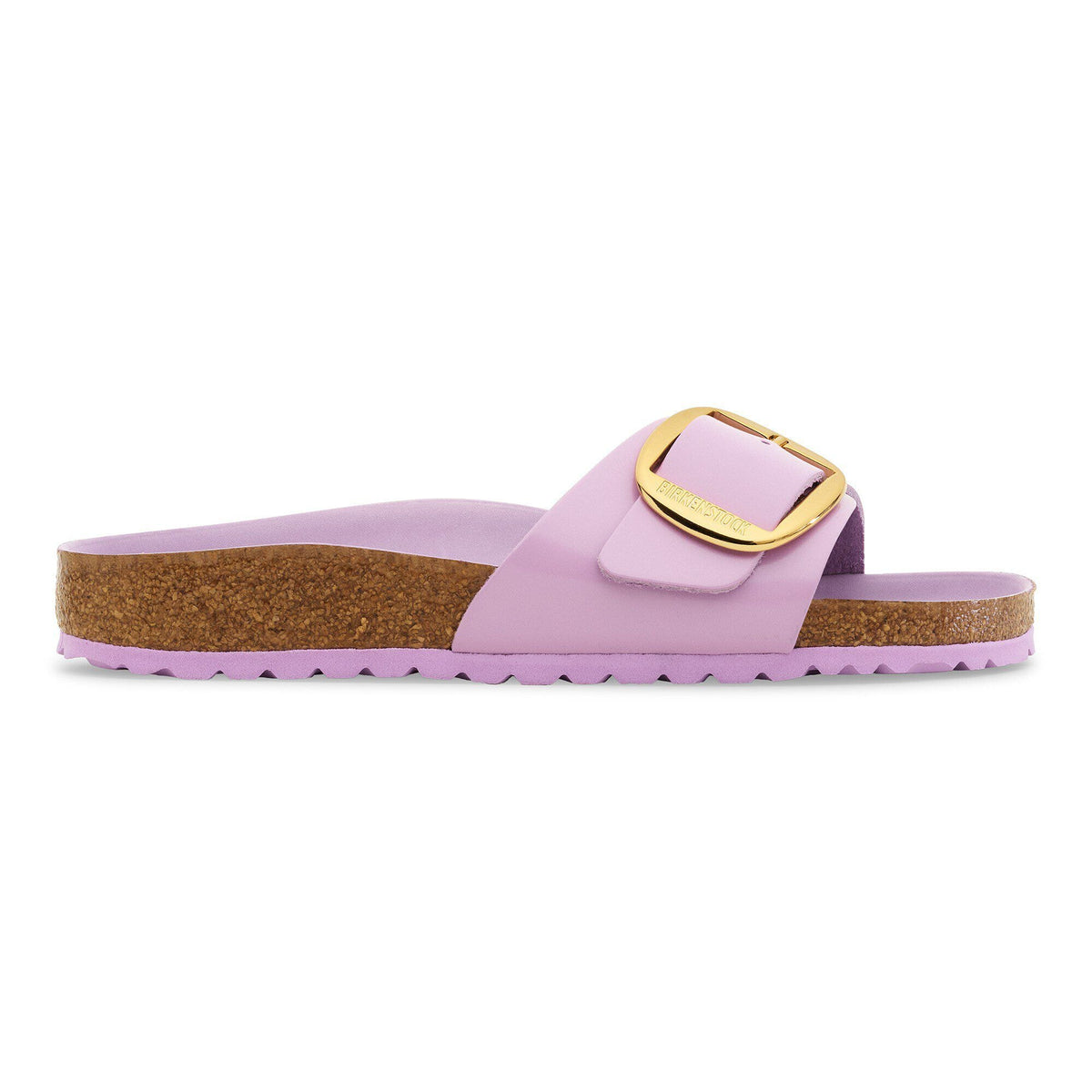 Madrid Big Buckle Natural Leather Patent in Color High Shine Crocus | Birkenstock