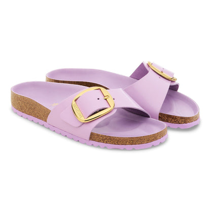 Madrid Big Buckle Natural Leather Patent in Color High Shine Crocus | Birkenstock