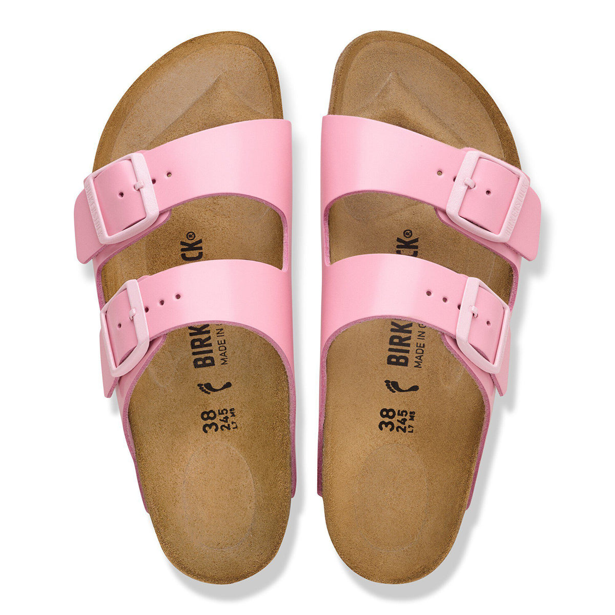 Arizona Natural Leather Patent in Color Fondant Pink | Birkenstock