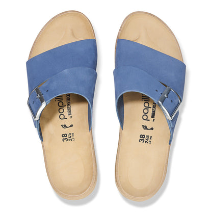 Almina Nubuck Leather in Color Elemental Blue | Birkenstock