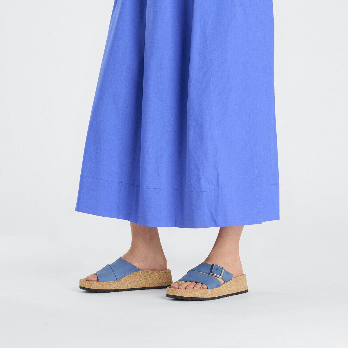 Almina Nubuck Leather in Color Elemental Blue | Birkenstock