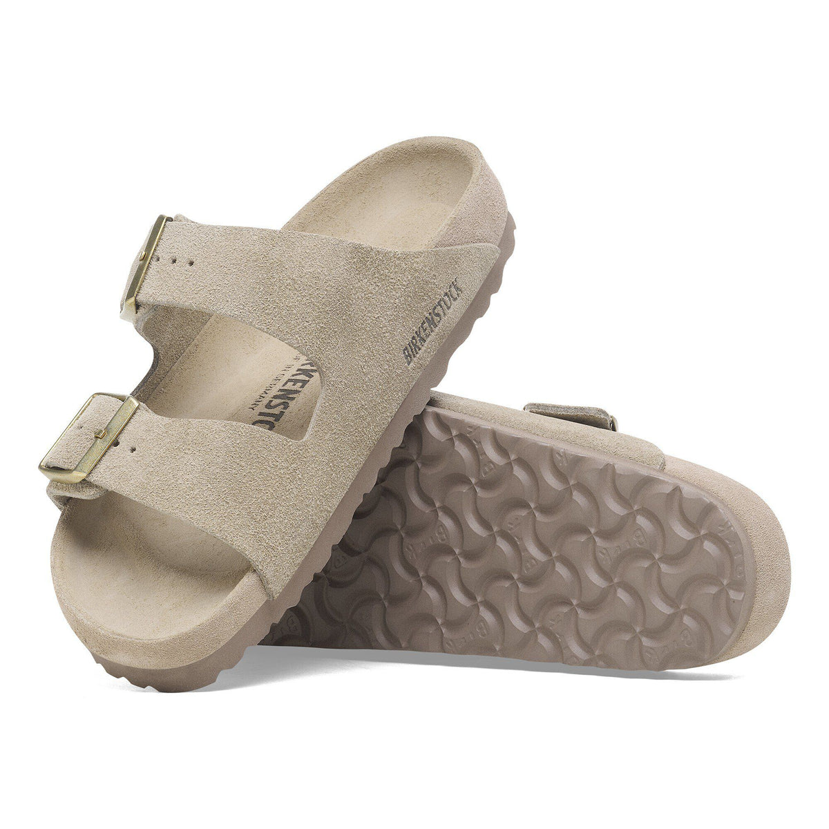 Arizona Suede Leather in Color Taupe | Birkenstock