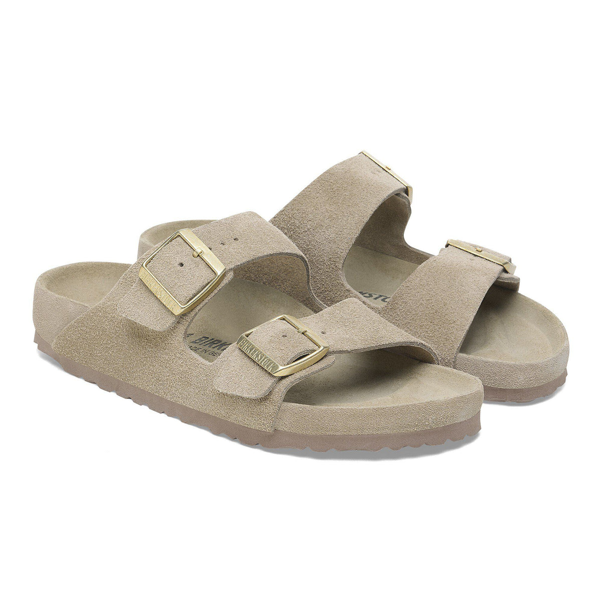 Arizona Suede Leather in Color Taupe | Birkenstock