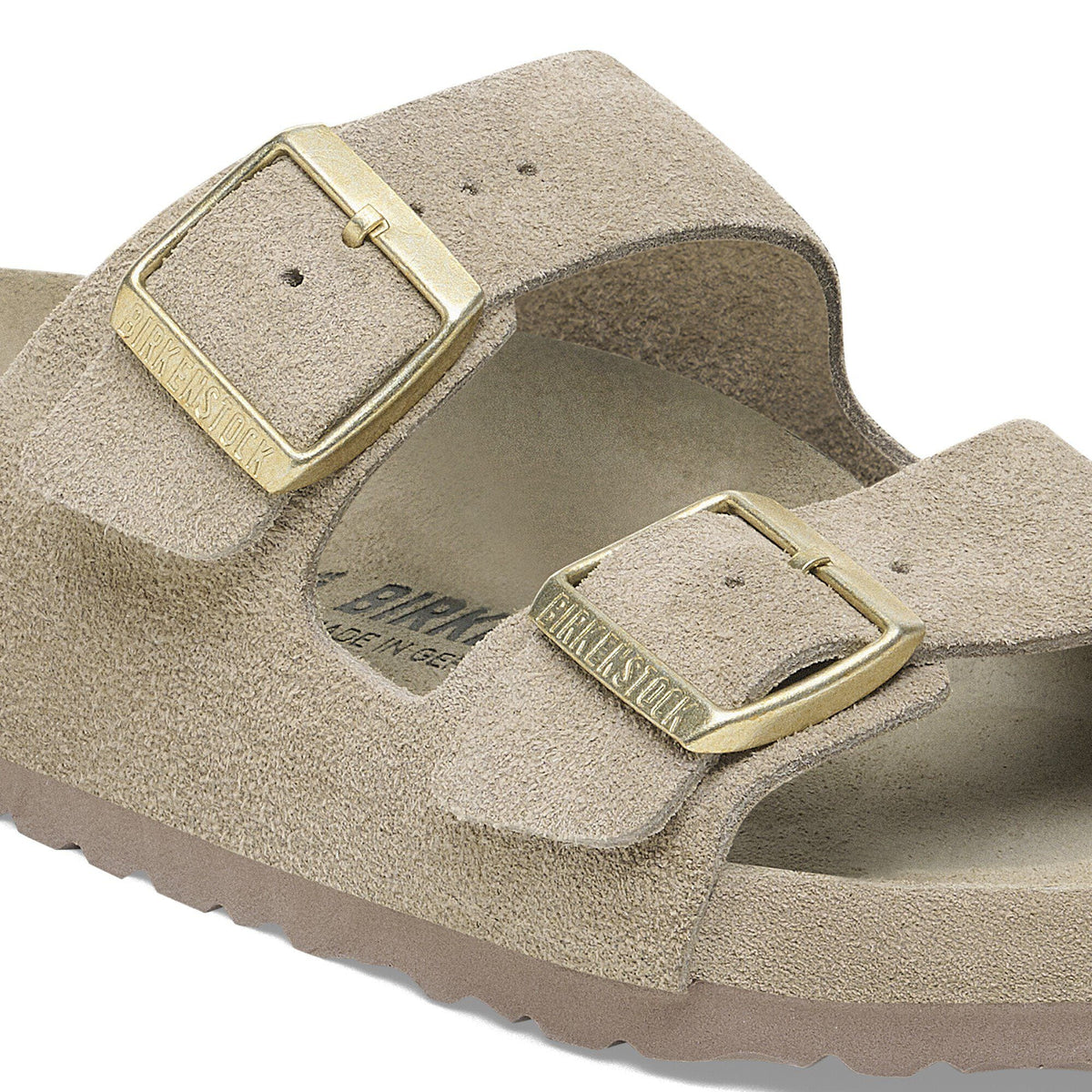 Arizona Suede Leather in Color Taupe | Birkenstock