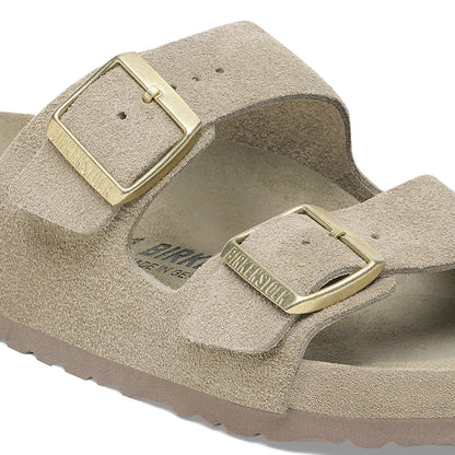 Arizona Suede Leather in Color Taupe | Birkenstock