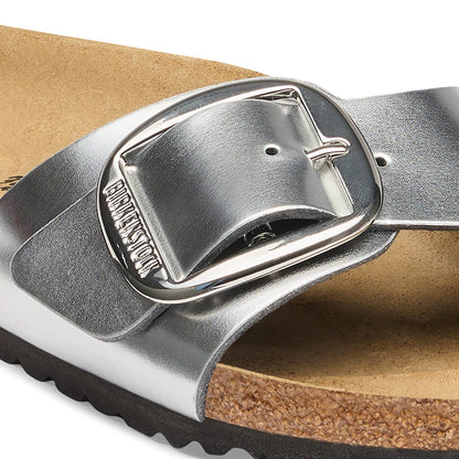 Madrid Big Buckle Leather in Color Metallic Silver | Birkenstock