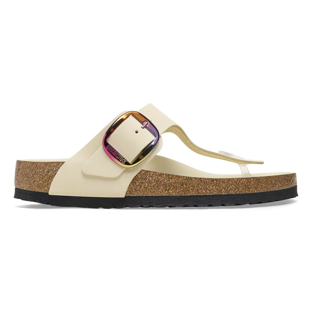 Gizeh Big Buckle Nubuck Leather in Color Ecru | Birkenstock