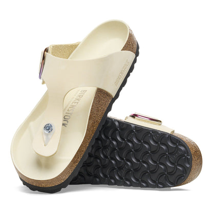 Gizeh Big Buckle Nubuck Leather in Color Ecru | Birkenstock