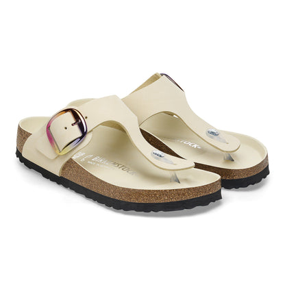 Gizeh Big Buckle Nubuck Leather in Color Ecru | Birkenstock