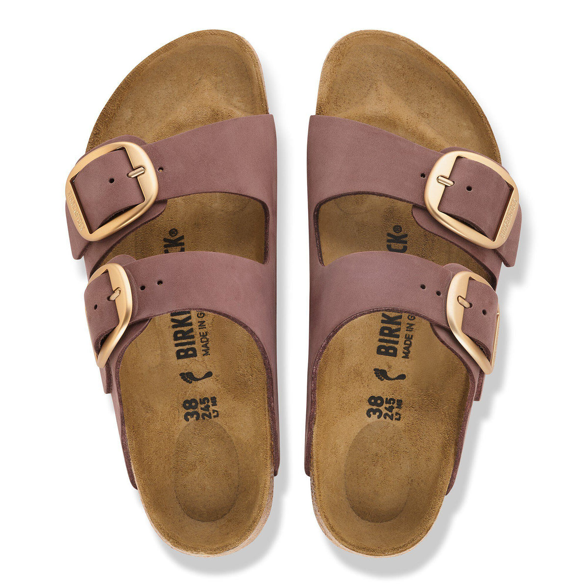 Arizona Big Buckle Nubuck Leather in Color Pepper | Birkenstock