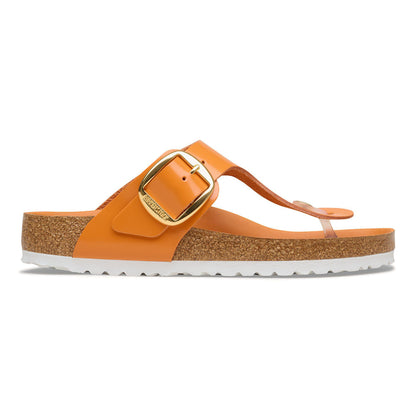 Gizeh Big Buckle Natural Leather Patent in Color High-Shine Kurkuma | Birkenstock