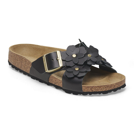 Siena Flowers Leather in Color Black | Birkenstock