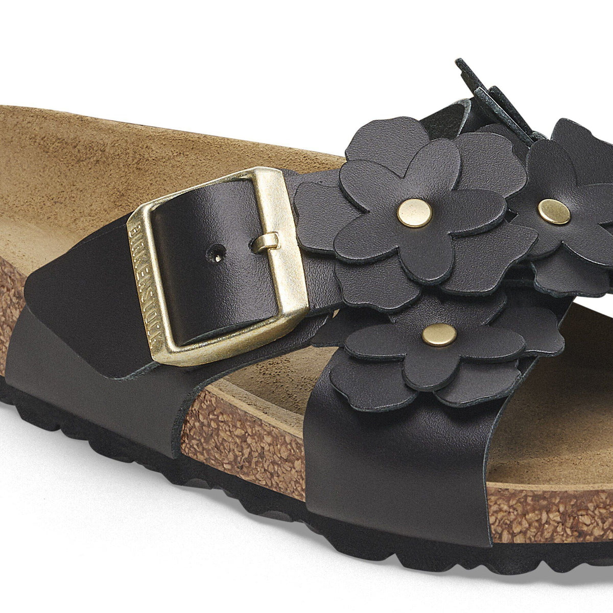 Siena Flowers Leather in Color Black | Birkenstock