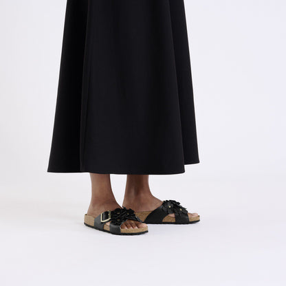 Siena Flowers Leather in Color Black | Birkenstock