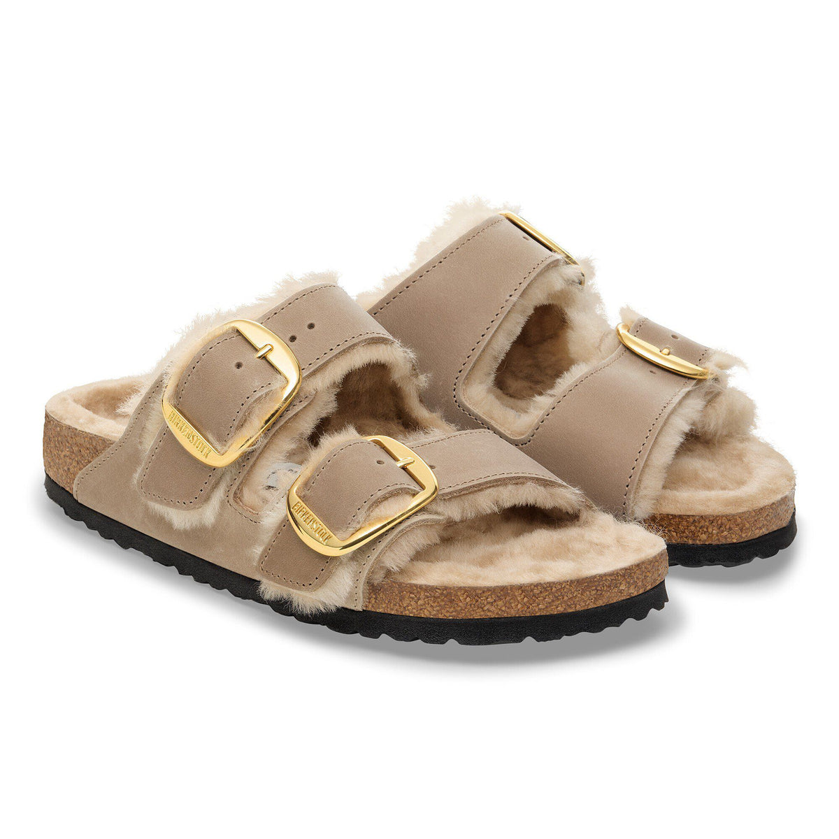 Arizona Big Buckle Shearling Oiled Leather in Color Tobacco Brown | Birkenstock