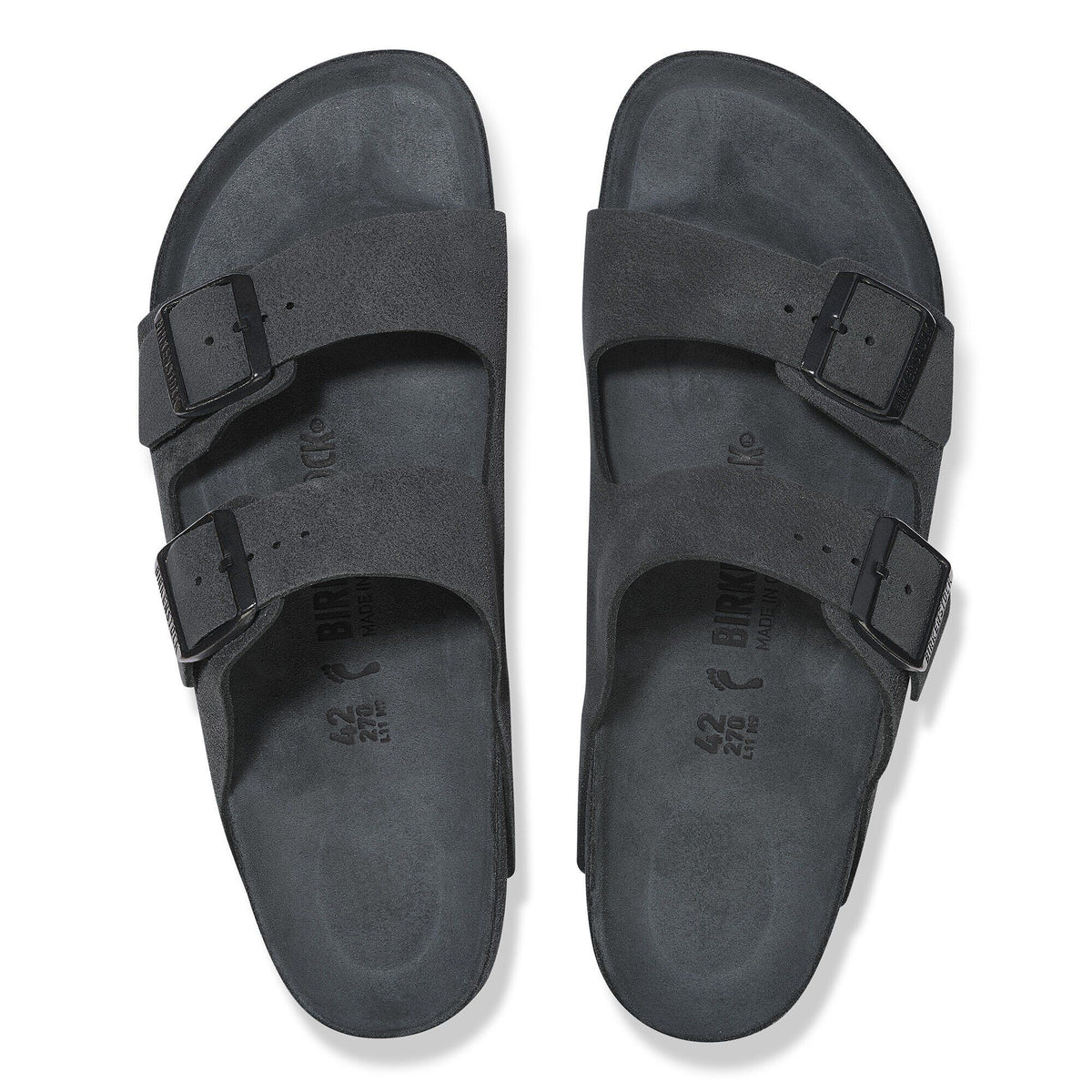 Arizona Suede Leather in Color Charcoal | Birkenstock