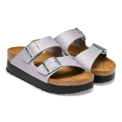 Arizona Flex Platform Birko-Flor in Color Electric Metallic Leo Lavender Sky | Birkenstock