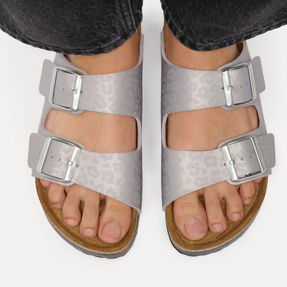 Arizona Flex Platform Birko-Flor in Color Electric Metallic Leo Lavender Sky | Birkenstock