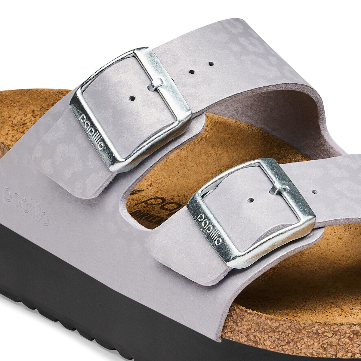 Arizona Flex Platform Birko-Flor in Color Electric Metallic Leo Lavender Sky | Birkenstock
