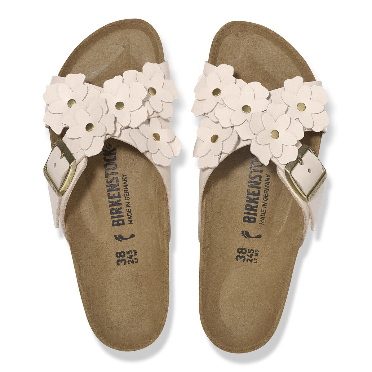 Siena Flowers Leather in Color Light Rose | Birkenstock