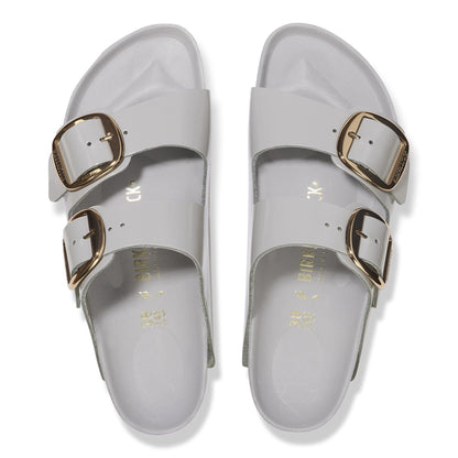 Arizona Big Buckle Natural Leather Patent in Color High-Shine Stone Coin | Birkenstock