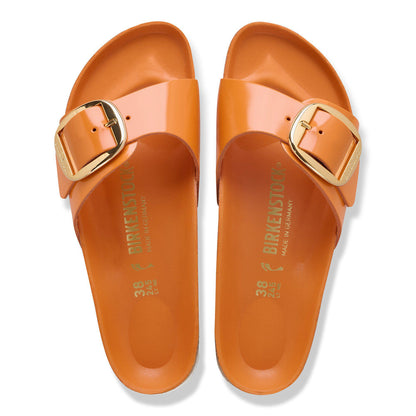 Madrid Big Buckle Natural Leather Patent in Color High-Shine Kurkuma | Birkenstock