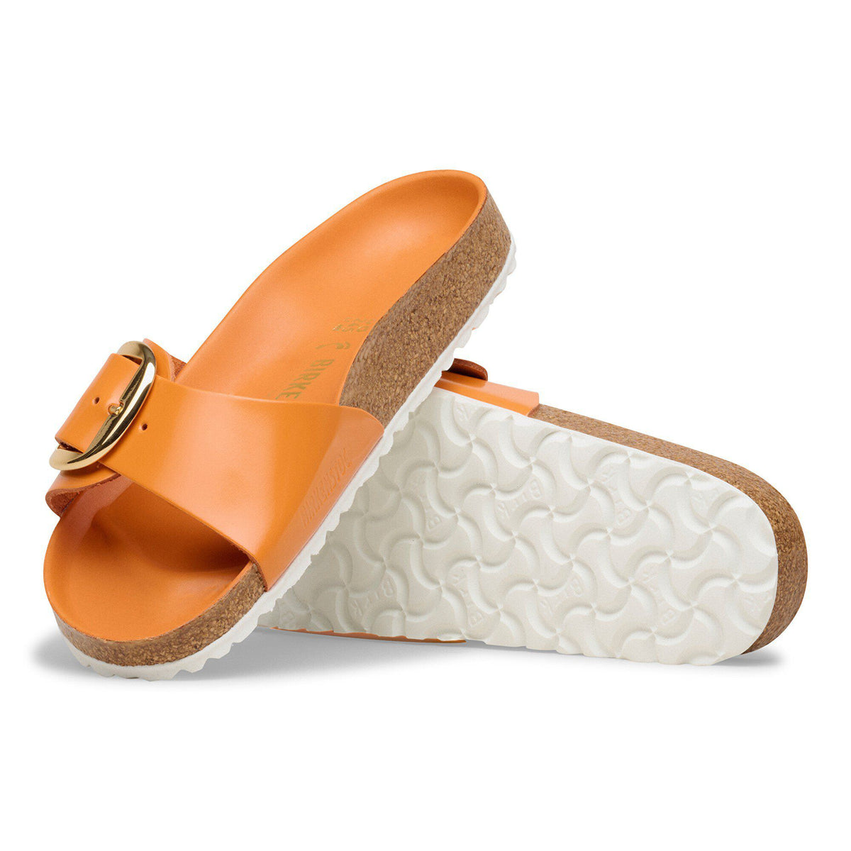 Madrid Big Buckle Natural Leather Patent in Color High-Shine Kurkuma | Birkenstock