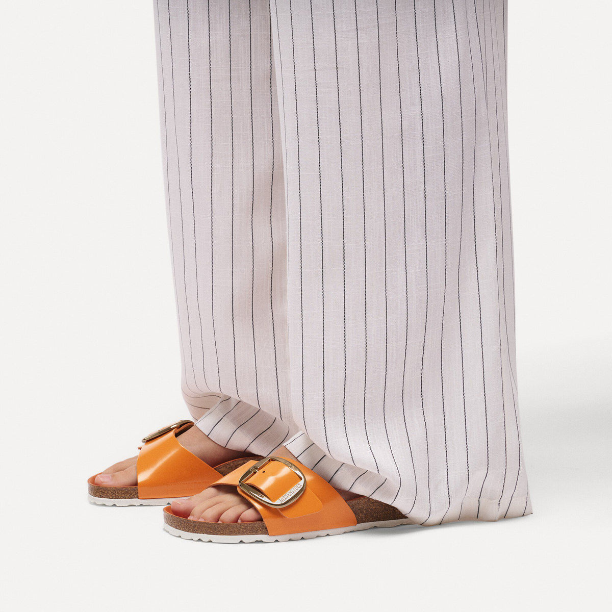 Madrid Big Buckle Natural Leather Patent in Color High-Shine Kurkuma | Birkenstock
