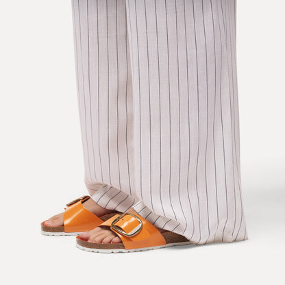 Madrid Big Buckle Natural Leather Patent in Color High-Shine Kurkuma | Birkenstock
