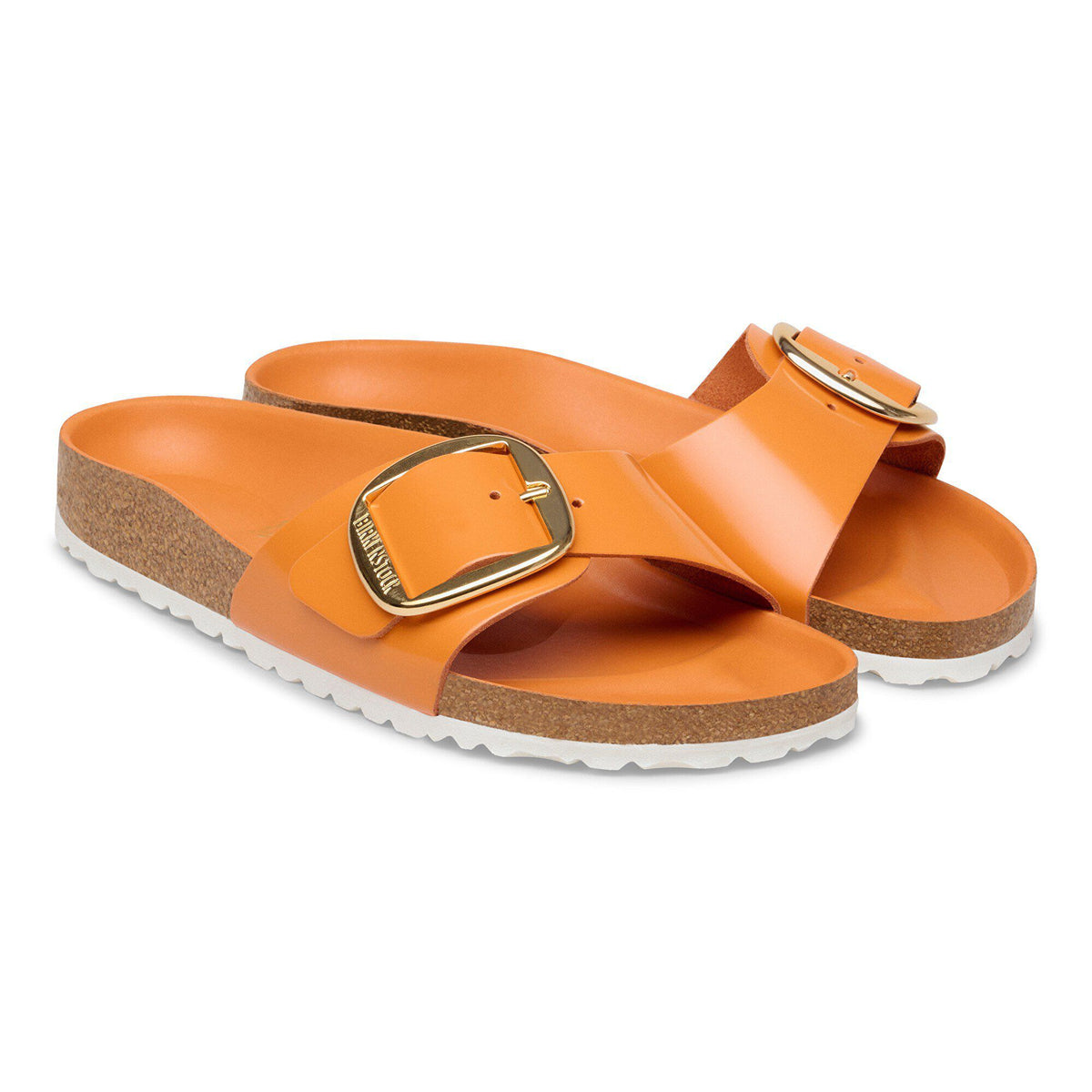 Madrid Big Buckle Natural Leather Patent in Color High-Shine Kurkuma | Birkenstock