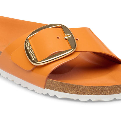 Madrid Big Buckle Natural Leather Patent in Color High-Shine Kurkuma | Birkenstock