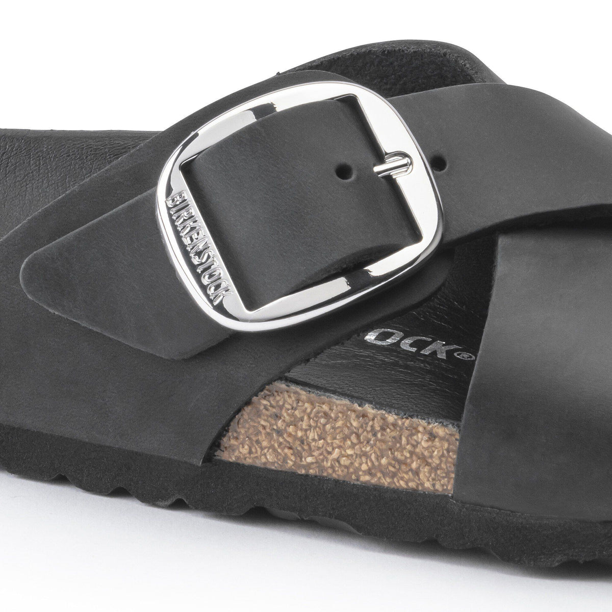 Siena Big Buckle Oiled Leather in Color Black | Birkenstock