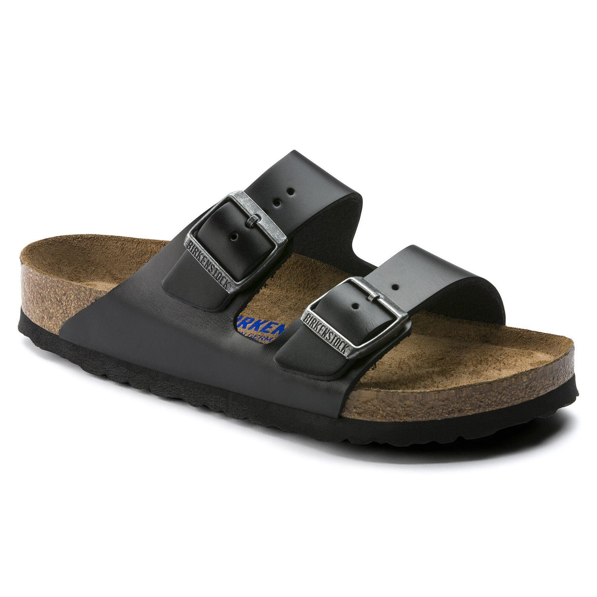 Arizona Soft Footbed Smooth Leather in Color Amalfi Black | Birkenstock