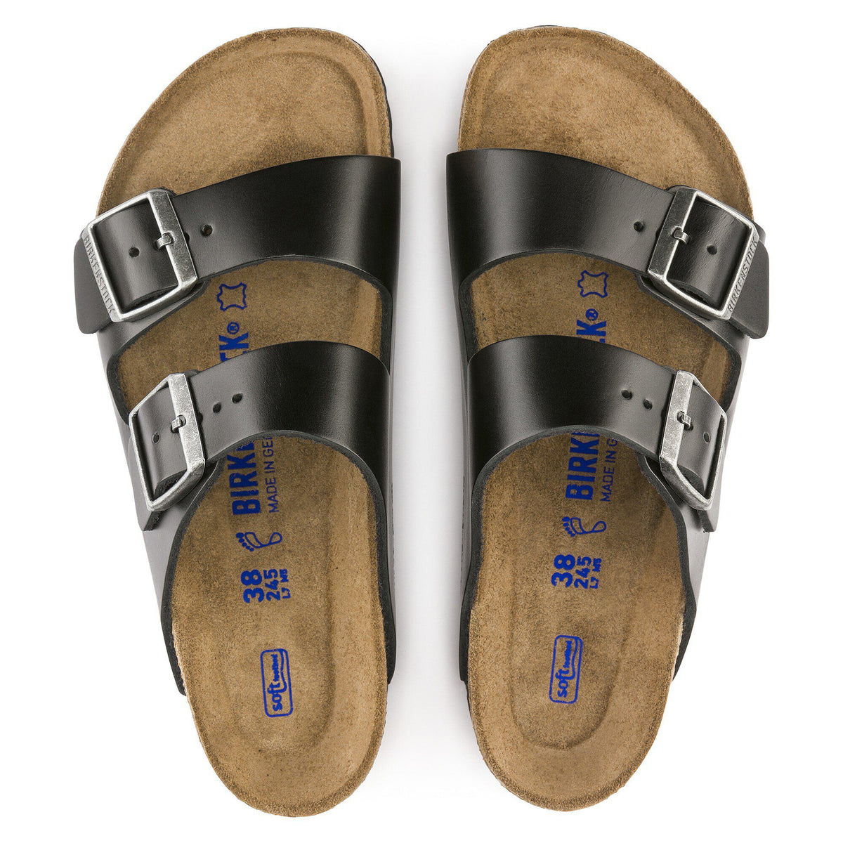 Arizona Soft Footbed Smooth Leather in Color Amalfi Black | Birkenstock