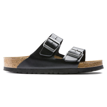 Arizona Soft Footbed Smooth Leather in Color Amalfi Black | Birkenstock