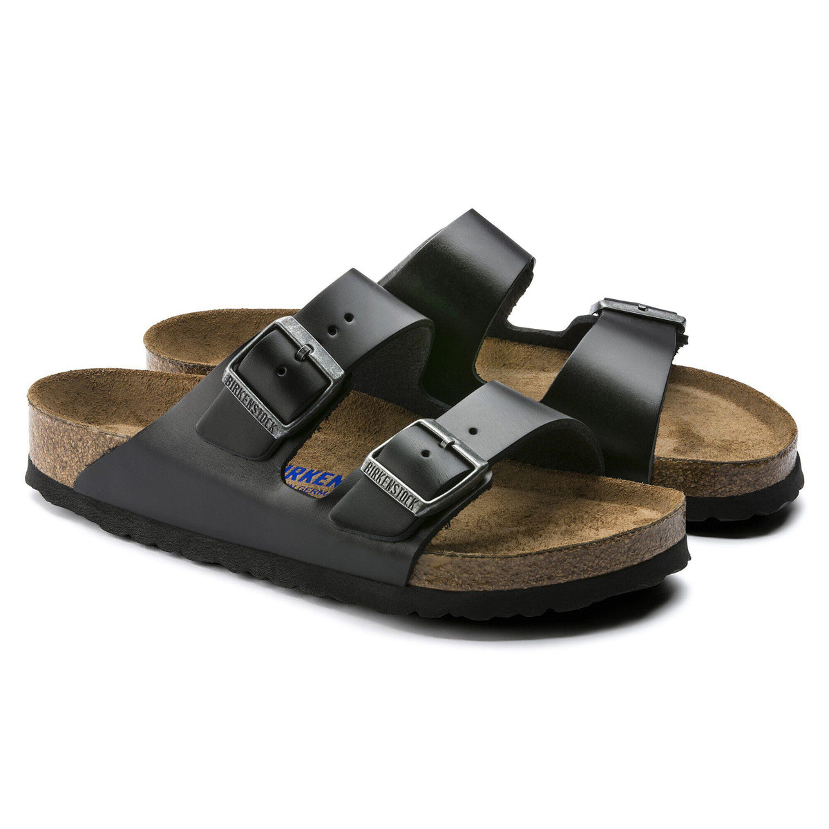 Arizona Soft Footbed Smooth Leather in Color Amalfi Black | Birkenstock