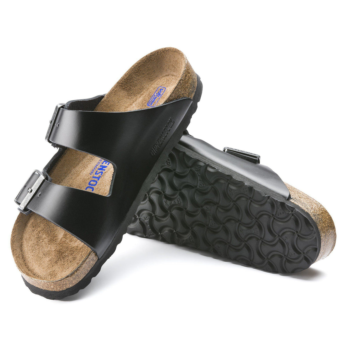 Arizona Soft Footbed Smooth Leather in Color Amalfi Black | Birkenstock
