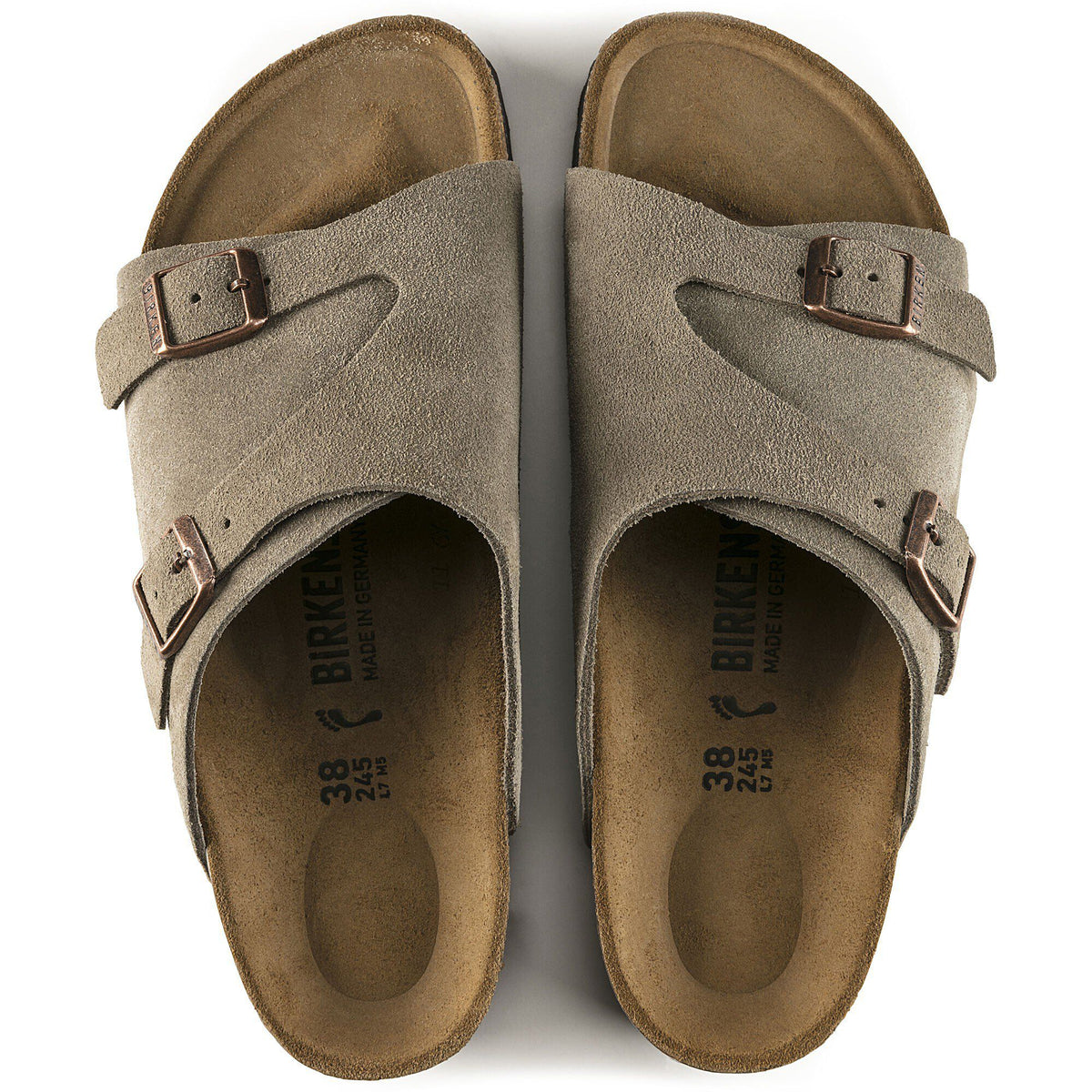 Zürich Suede Leather in Color Taupe | Birkenstock
