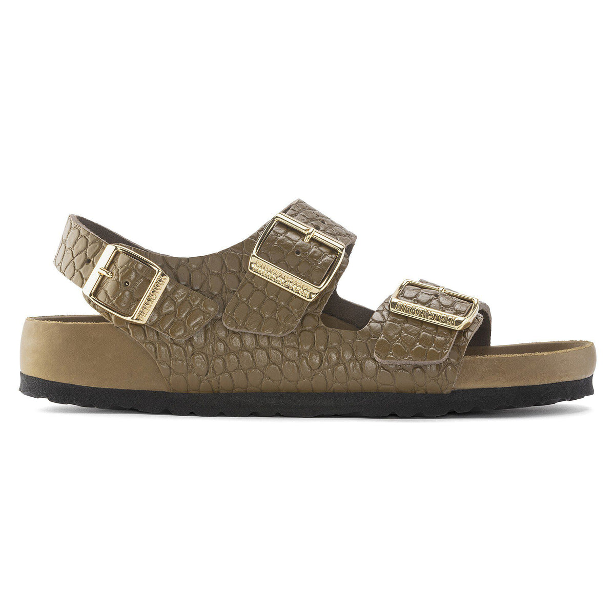 Milano Embossed Leather in Color Emboss mud green | Birkenstock