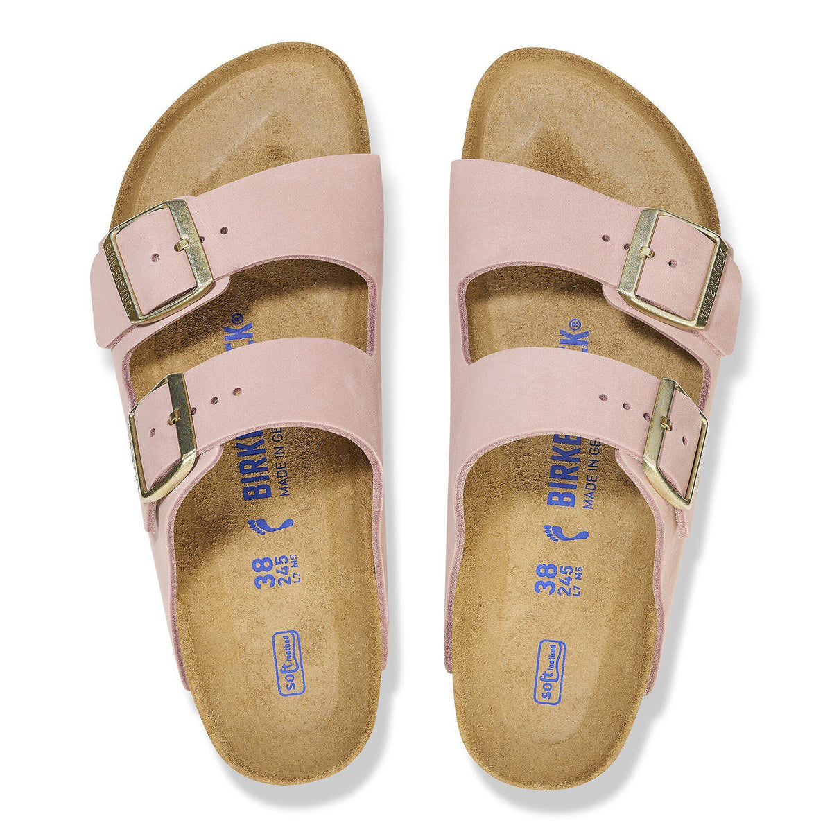 Arizona Soft Footbed Nubuck Leather in Color Soft Pink | Birkenstock