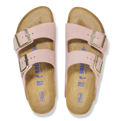 Arizona Soft Footbed Nubuck Leather in Color Soft Pink | Birkenstock