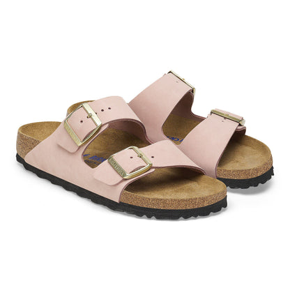 Arizona Soft Footbed Nubuck Leather in Color Soft Pink | Birkenstock