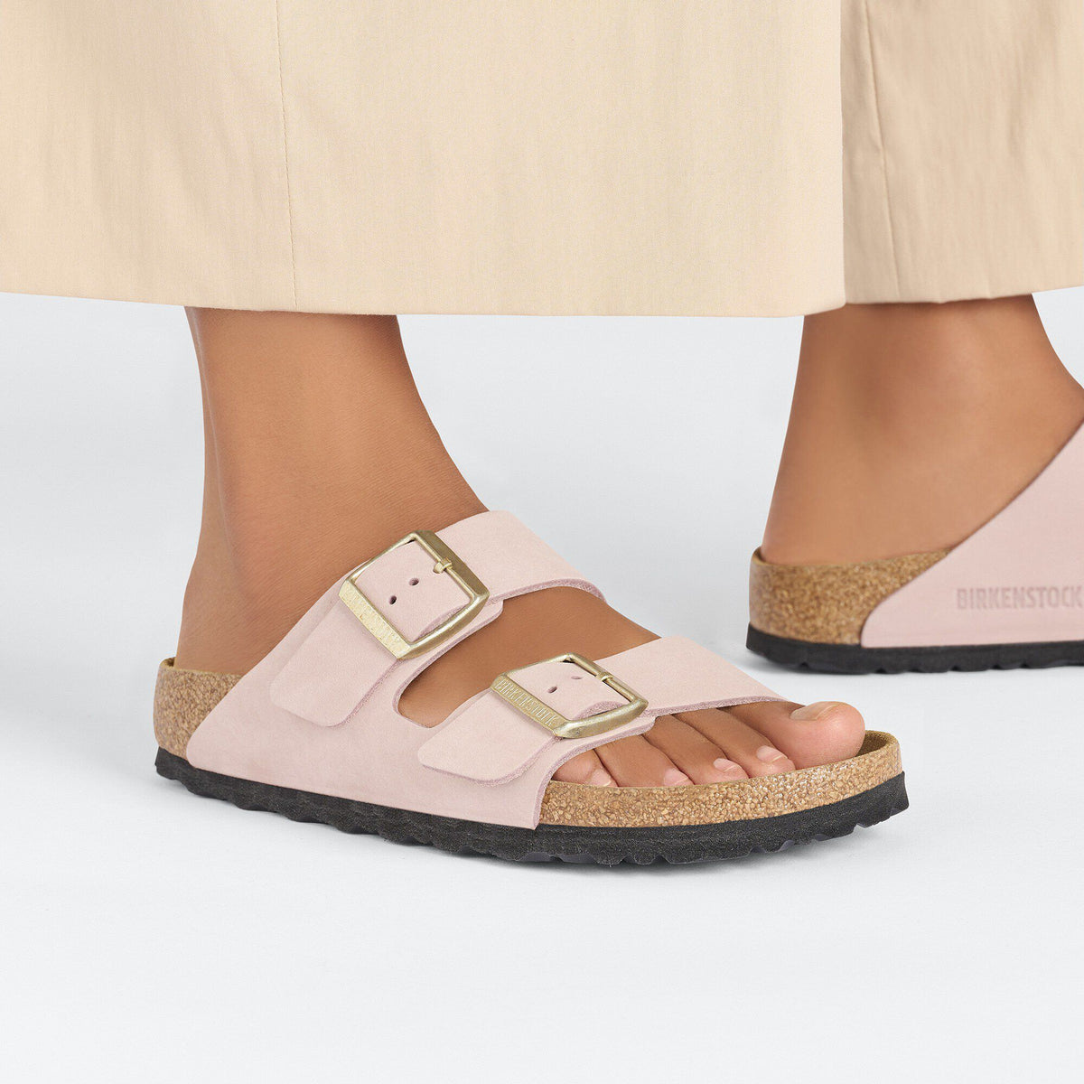 Arizona Soft Footbed Nubuck Leather in Color Soft Pink | Birkenstock
