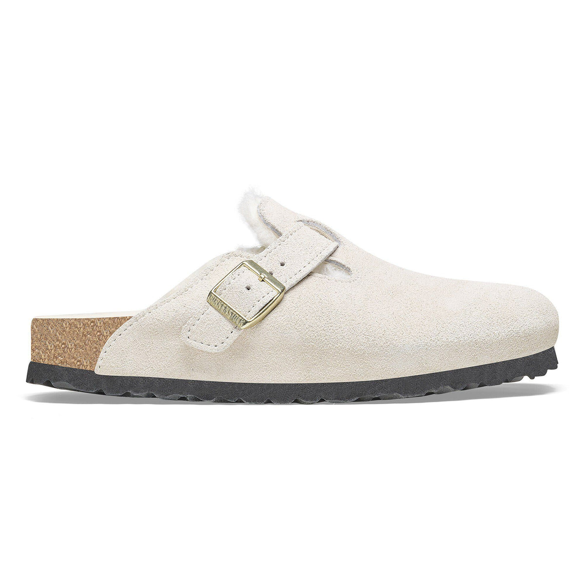 Boston Shearling Suede Leather in Color Antique White | Birkenstock