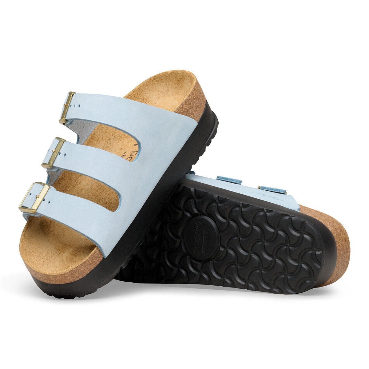 Florida Flex Platform Nubuck Leather in Color Baby Blue | Birkenstock