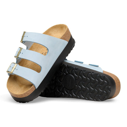 Florida Flex Platform Nubuck Leather in Color Baby Blue | Birkenstock