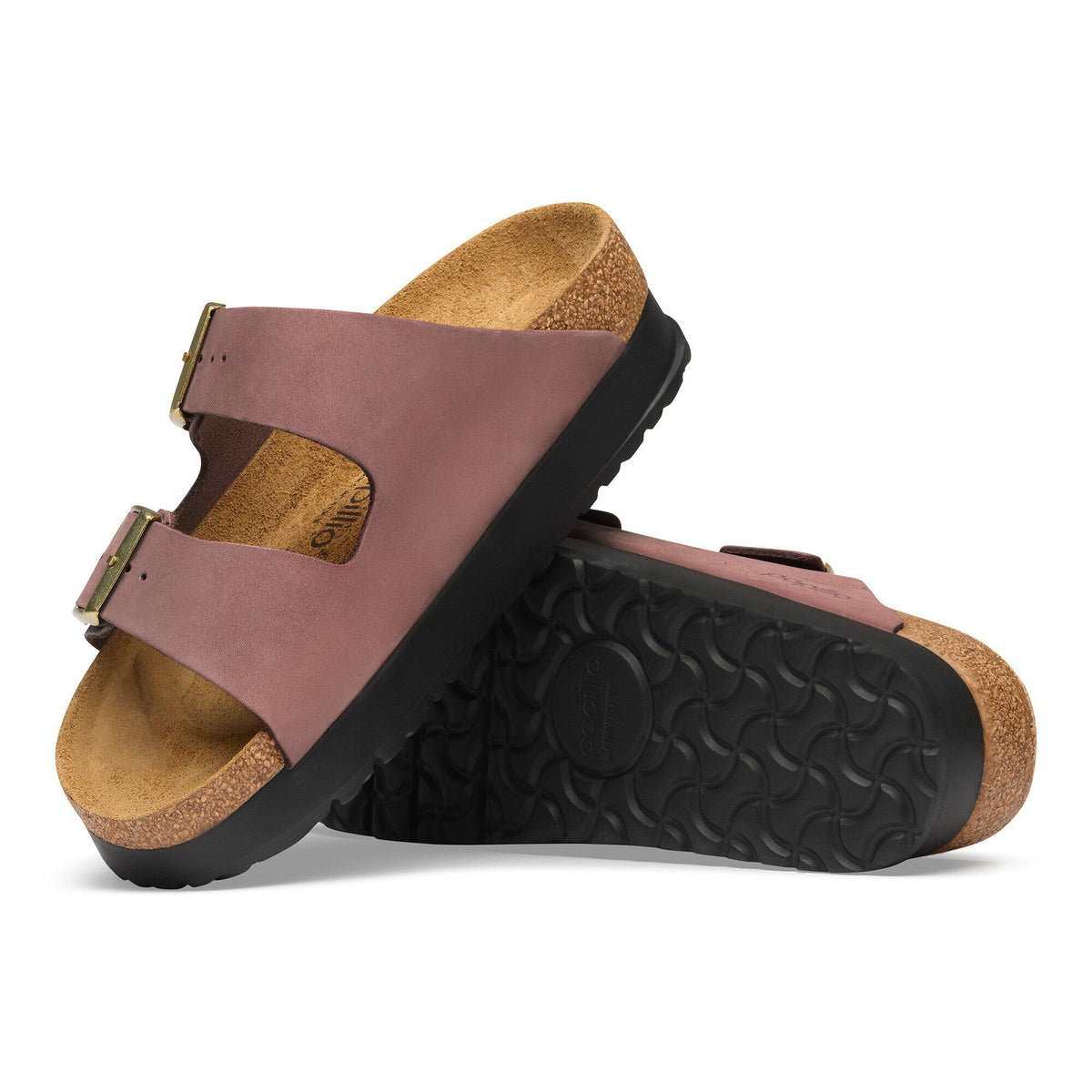 Arizona Flex Platform Nubuck Leather in Color Pepper | Birkenstock