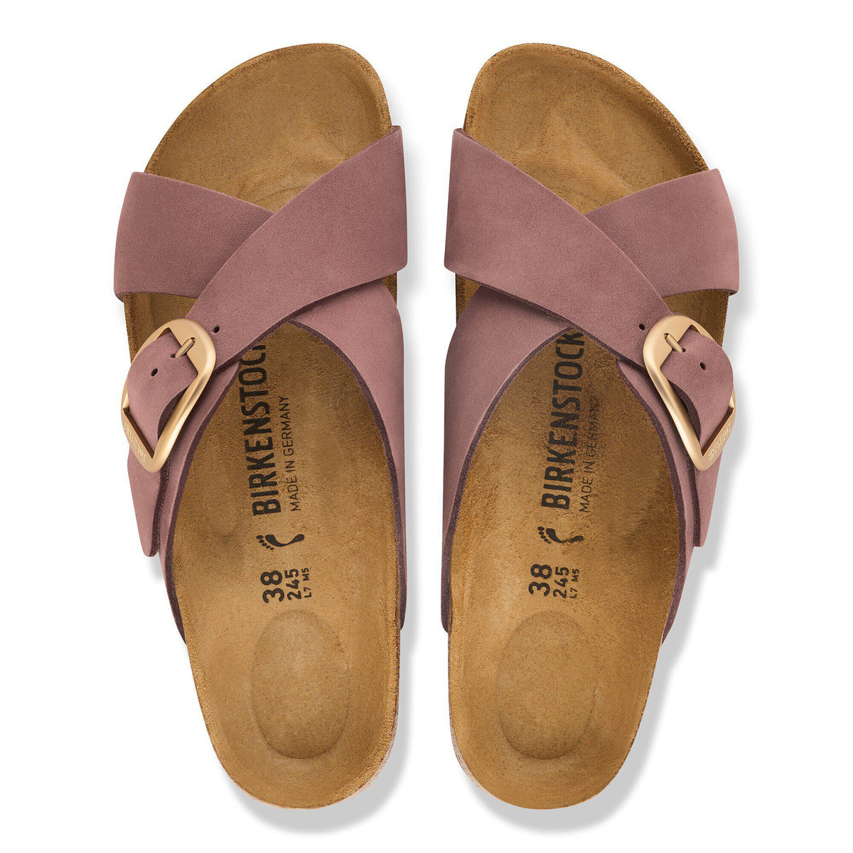 Siena Big Buckle Nubuck Leather in Color Pepper | Birkenstock